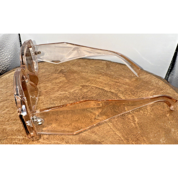 Mosanana Pink Rectangle Sunglasses Vintage Retro Fashion Trendy Clear 68-13-132 - Picture 4 of 8